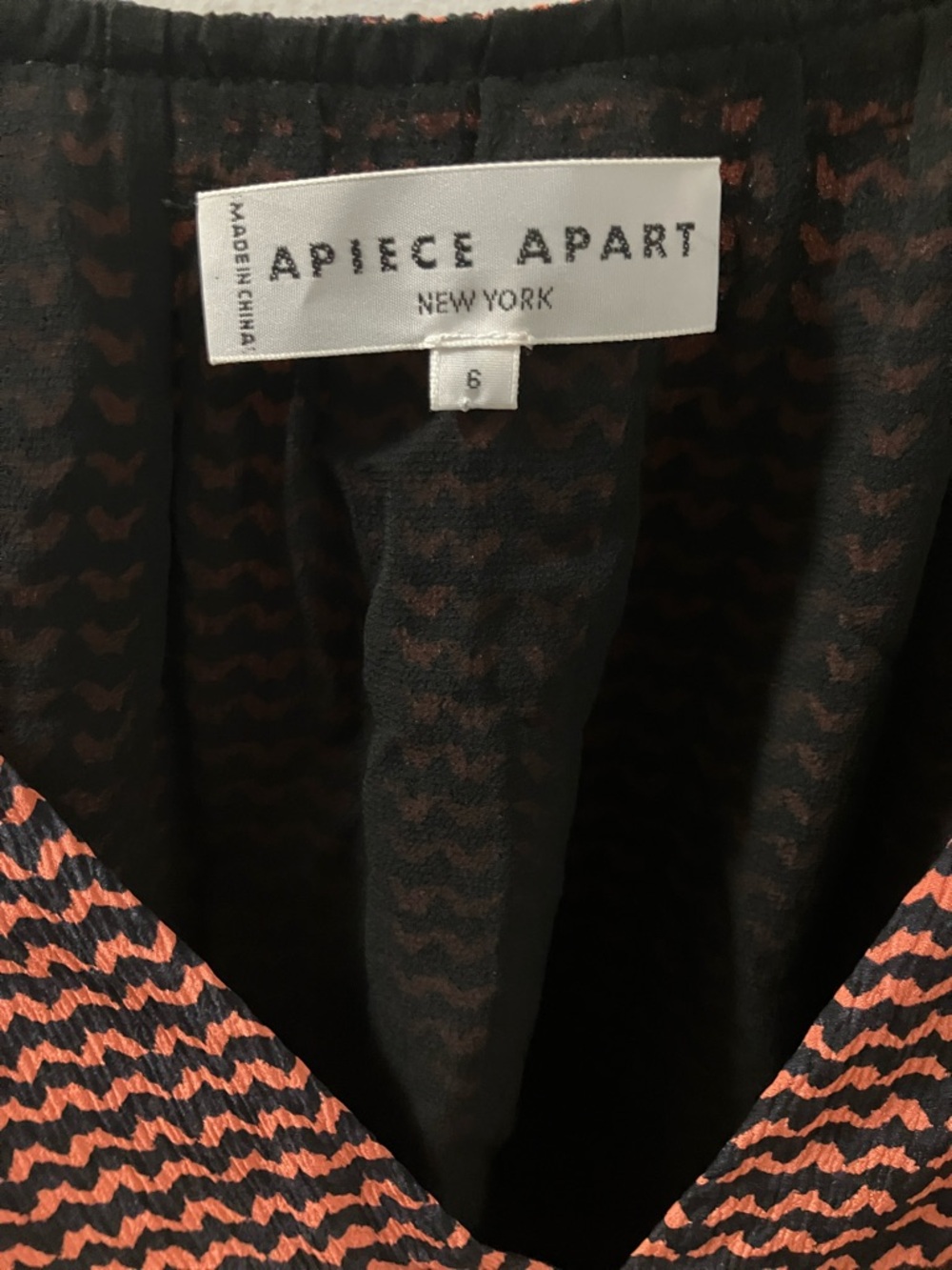 Apiece Apart Coral and Black Layered Spaghetti-Strap Camisole - Picture 2 of 3